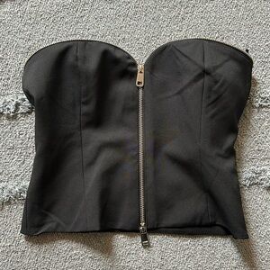 Zara zipper crop top